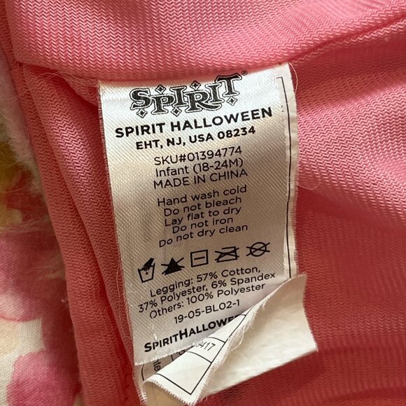 SPIRIT OF HALLOWEEN Infant Unicorn Costume Pink Hat Gold Horn Purple Eyes 18-24M - Picture 3 of 4